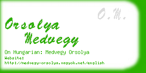 orsolya medvegy business card